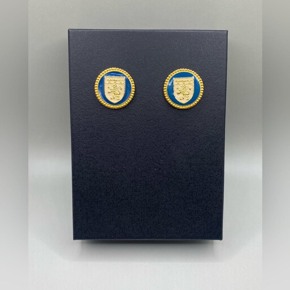 💙⚜️Vintage 80’s Crest Post Earrings